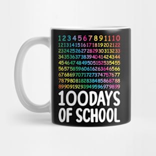 Cute 100Th Day Of School Teacher Kids 100 Days Math Numbers Mug